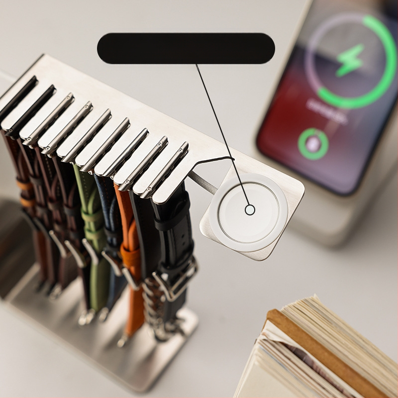 Sobiv Apple Watchi laadimisalus Rihm Hoiualus iWatch Metallist Apple Watchi laadija