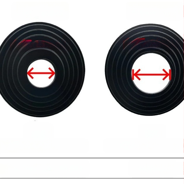 Sobib peegelkaamera objektiivivarjukile, klaasist silikoonkatetele, 50–70 mm ja 70–90 mm