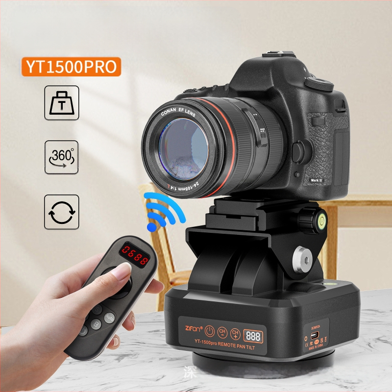 ZIFON mobilā tālruņa panorāmas novērošanas panorāmas-noliekšanas 360 elektriskais panorāmas-noliekšanas galda mobilā tālruņa stabilizators YT-1500pro