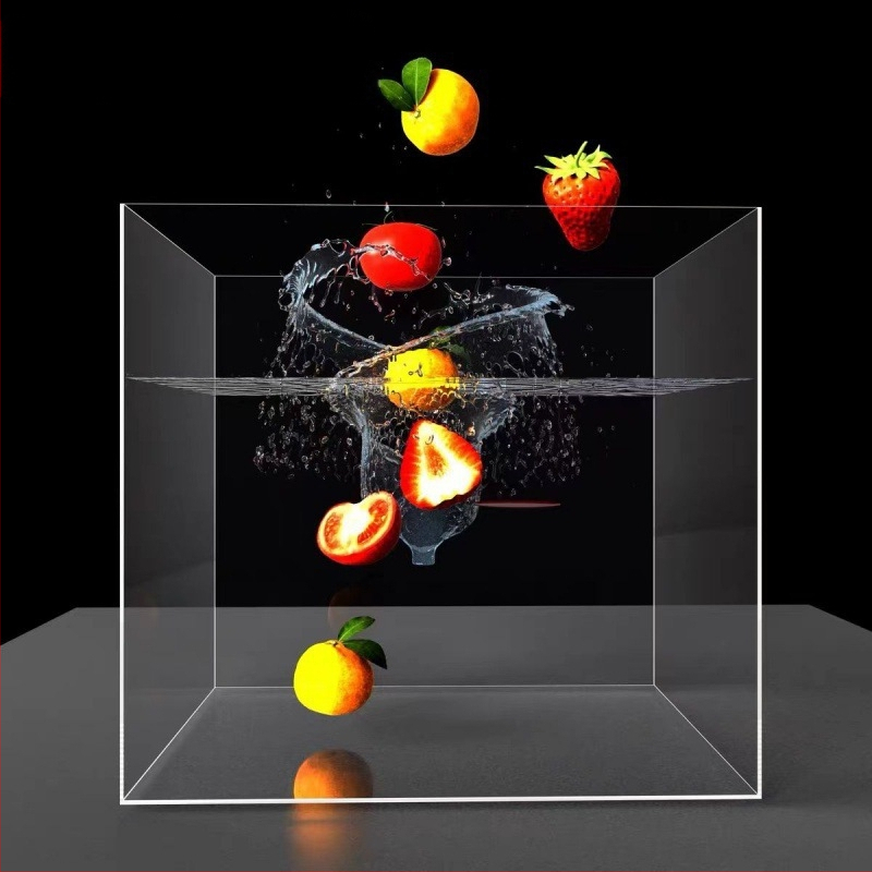 Akrila dziļūdens un sekla ūdens tvertnes ūdens baseina šaušanas aksesuāri augstas izšķirtspējas caurspīdīga zemūdens piekares testa kaste