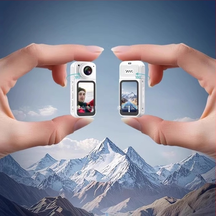 Hüvelykujj sport mellkaskamera 4K HD 360 panoráma motorkerékpár vezetési felvevő sisakkamera vlog