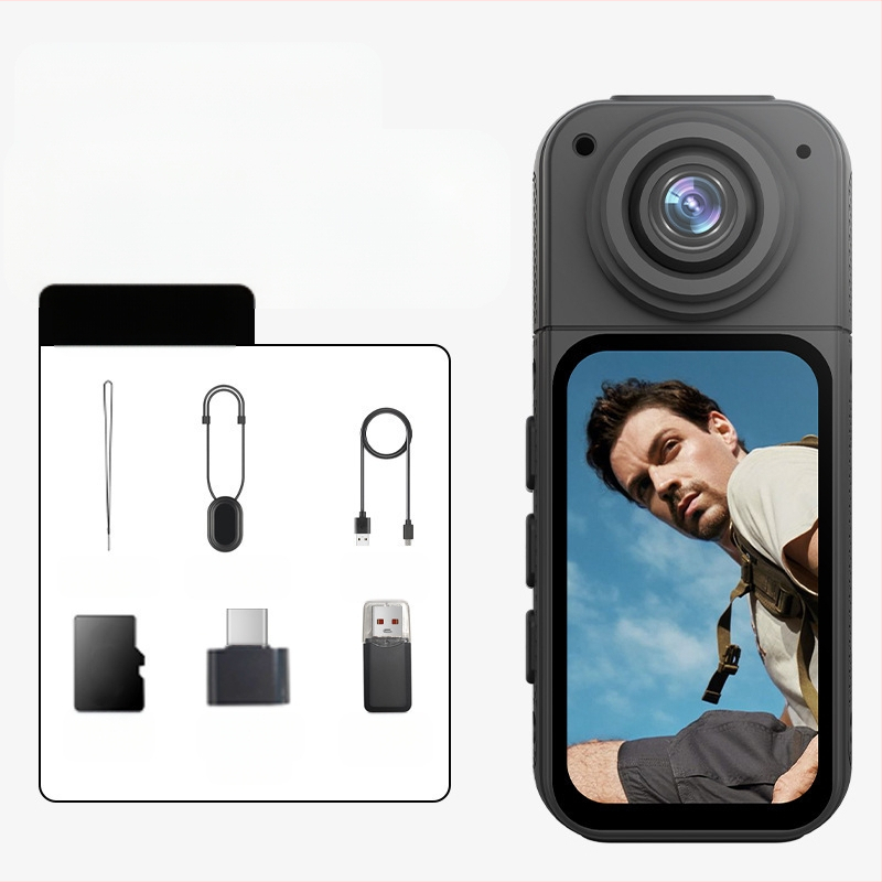 Hüvelykujj sport mellkaskamera 4K HD 360 panoráma motorkerékpár vezetési felvevő sisakkamera vlog