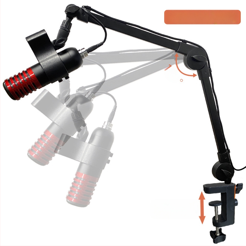 Új, fixpontos, rugó nélküli, fém klipszes mikrofonkonzol élő közvetítéshez, nagykereskedelmi mikrofonkonzol