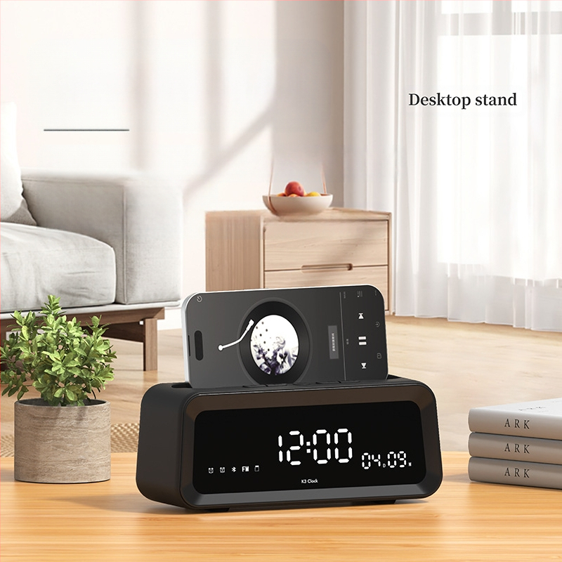 Piiriülese allika tehase K3 kella äratuskell Bluetooth kõlar juhtmevaba bass uus loominguline ekraan arvuti heli