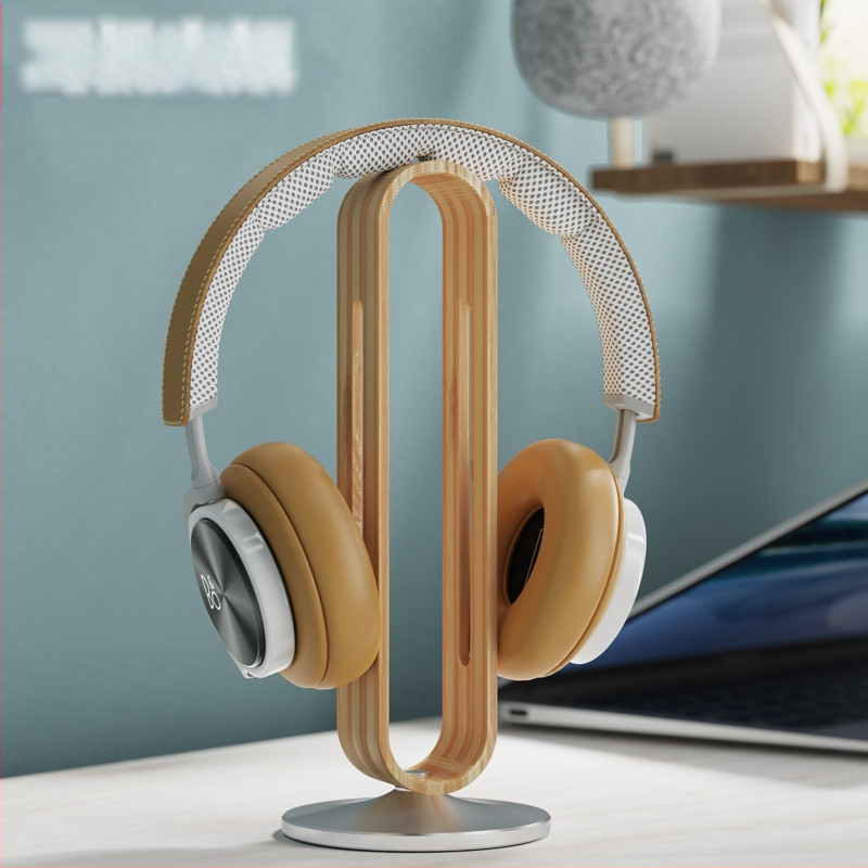 Boneruy kõrvaklappide alus alumiiniumsulamist lauaarvuti bambusest silikoonist kunsti hoiustamisrest mängukõrvaklappide alus