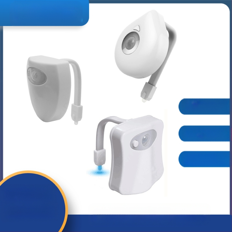 Piiriülene kuummüük uue tualettvalguse anduriga öövalguse anduriga öötualettvalgusti 8 värvi LED-vannitoa anduriga valgus