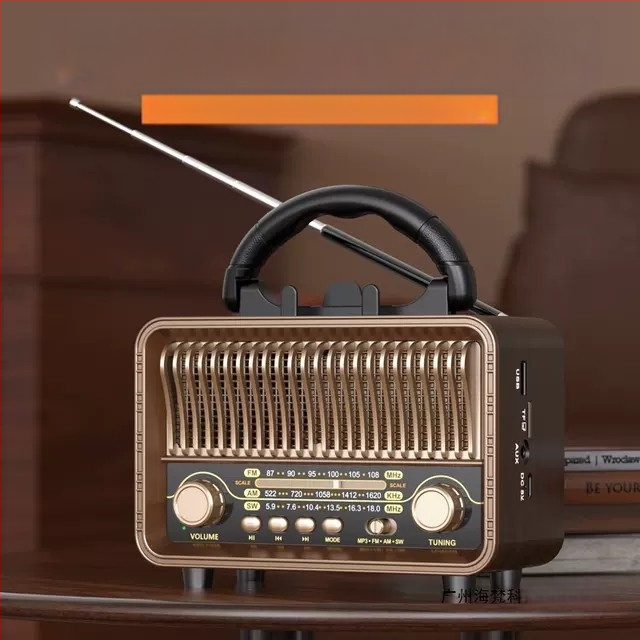 Piiriülene 2025. aasta uus täisribaline retro-stereoraadio toetab Card U Disk Bluetooth-kõlarit