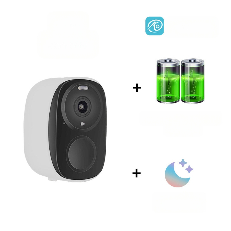 Határokon átnyúló, népszerű, alacsony fogyasztású akkumulátoros kamera beltéri vezeték nélküli, dugaszolható, teljes színű éjjellátó, nagy felbontású megfigyelőkamera