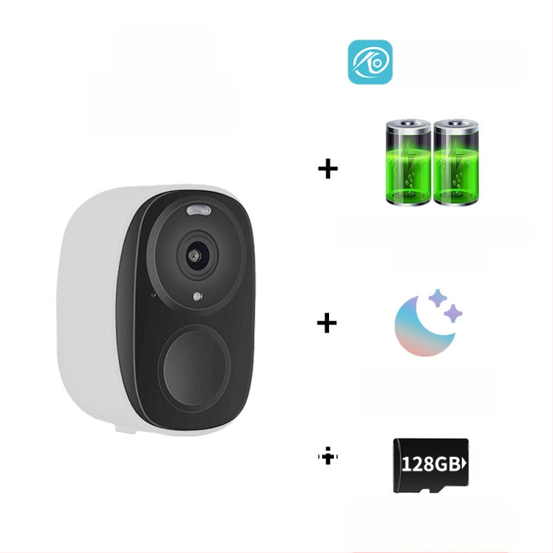 Határokon átnyúló, népszerű, alacsony fogyasztású akkumulátoros kamera beltéri vezeték nélküli, dugaszolható, teljes színű éjjellátó, nagy felbontású megfigyelőkamera