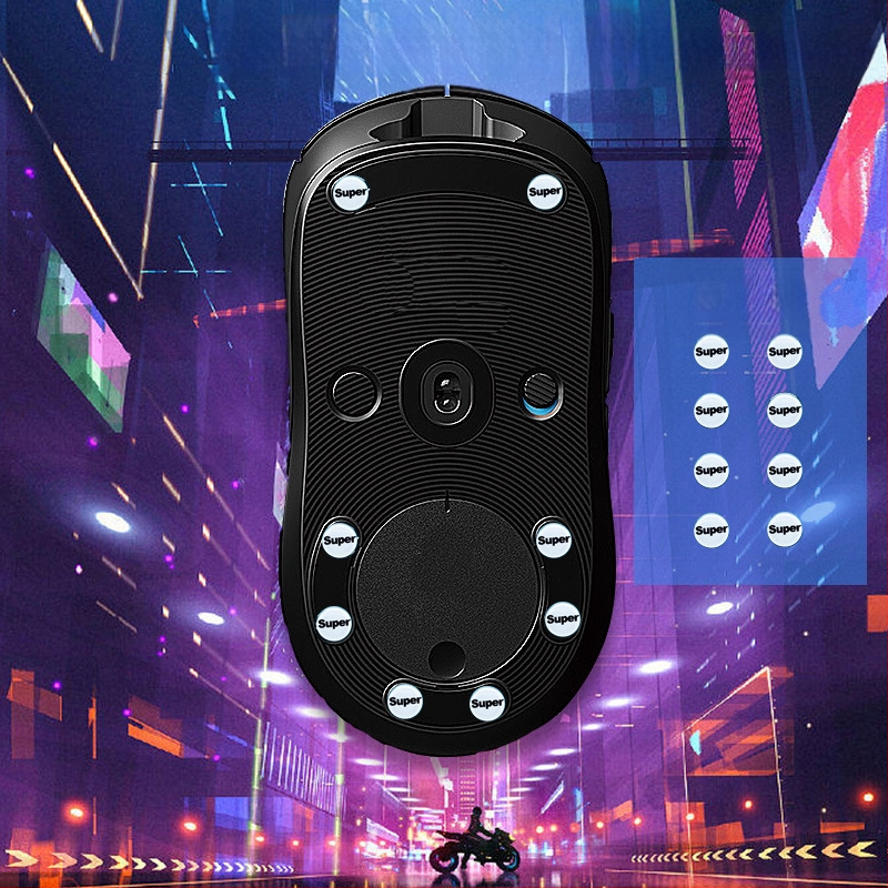 Universaalne väikese täpiga klaasist jalakleebis e-spordi mänguhiire ülisile asendusjalapatjale