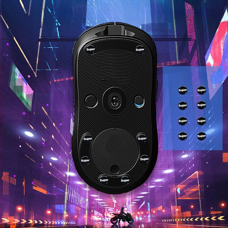 Universaalne väikese täpiga klaasist jalakleebis e-spordi mänguhiire ülisile asendusjalapatjale