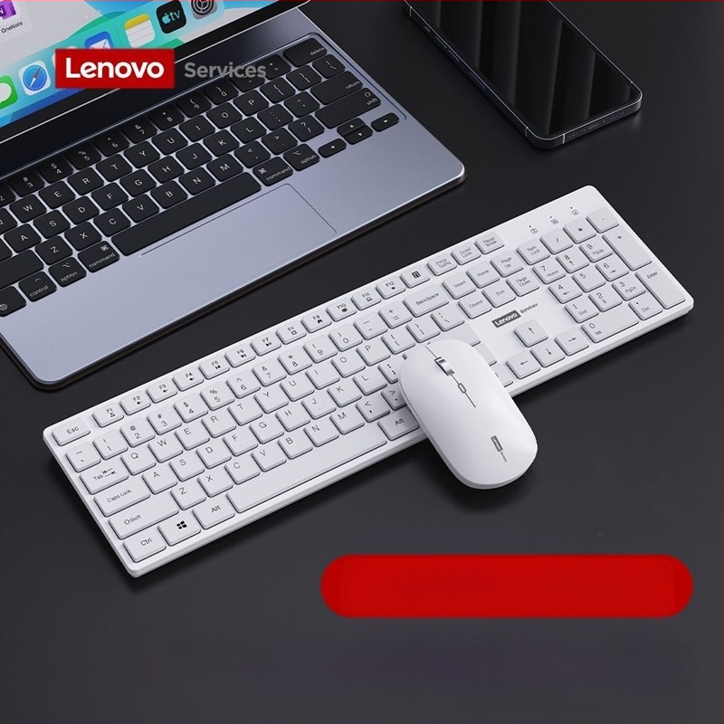 Lenovo Kn220 juhtmevaba klaviatuuri ja hiire komplekt, õhuke šokolaadivärvi klahvistikuga sülearvuti lauaarvuti 2,4 g