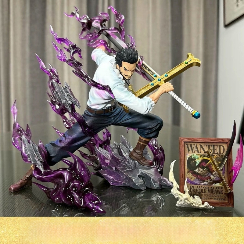 Mihawk Sky Painting Eagle Eye Limited Edition lila sötétzöld egyrészes GK figura divatos modell szoborkiállítás