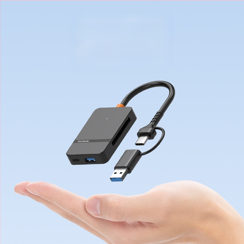 Uus USB3.0/TYPE-C kaks-ühes SD/TF/CF/MS neljakaardilugeja – multifunktsionaalne kiire kaardilugeja