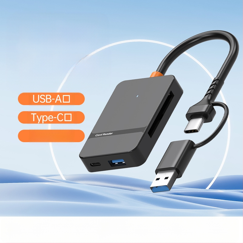 Uus USB3.0/TYPE-C kaks-ühes SD/TF/CF/MS neljakaardilugeja – multifunktsionaalne kiire kaardilugeja