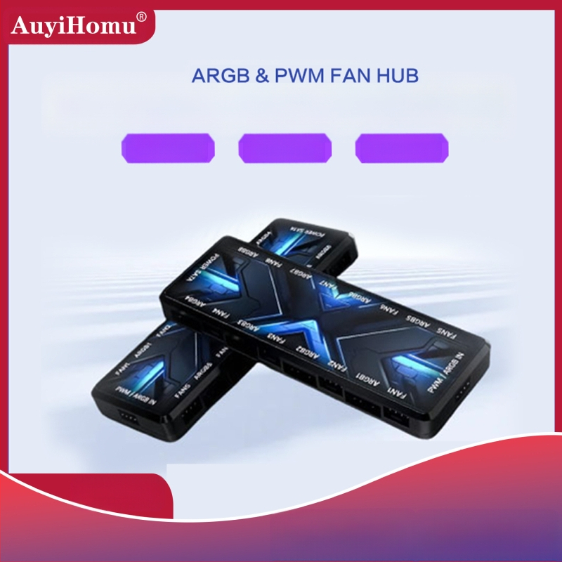 Tehase otsetoitega kahekordne 8-kanaliline Argb Pwm Divine Light sünkroniseerimine kahe-ühes šassiiventilaatori kontroller radiaatorile