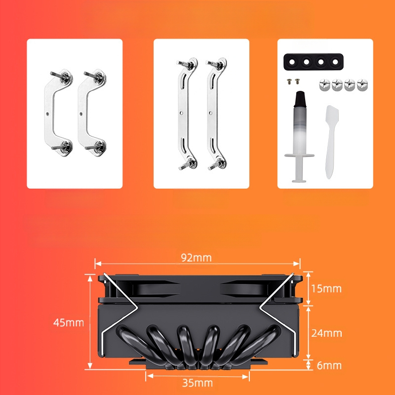 Zero Shijia ITX üliõhuke Htpc6 soojustoru 115X/1200/1700 AM5 protsessori radiaatori vaikne ventilaator