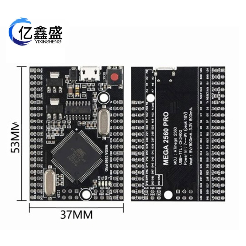 „Mega2560 Pro ATmega2560-16AU USB CH340G“ išmanioji elektronikos kūrimo plokštė