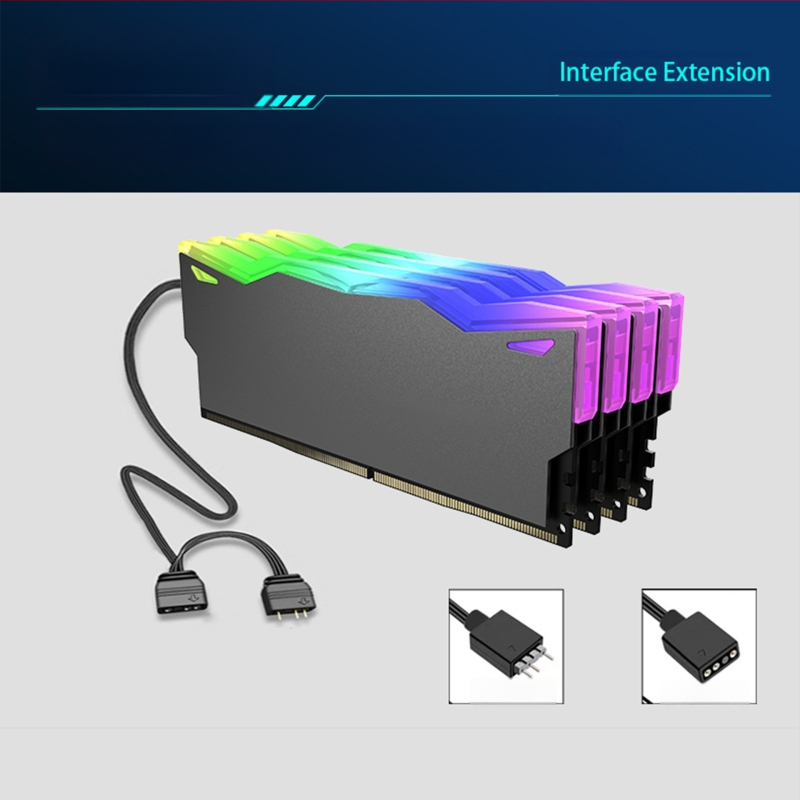 Lauaarvuti Argb mälumooduli jahutusvest, Aura Synciga ühilduv Ddr4/Ddr5 mälumoodul, lai/kitsas jahutusradiaator