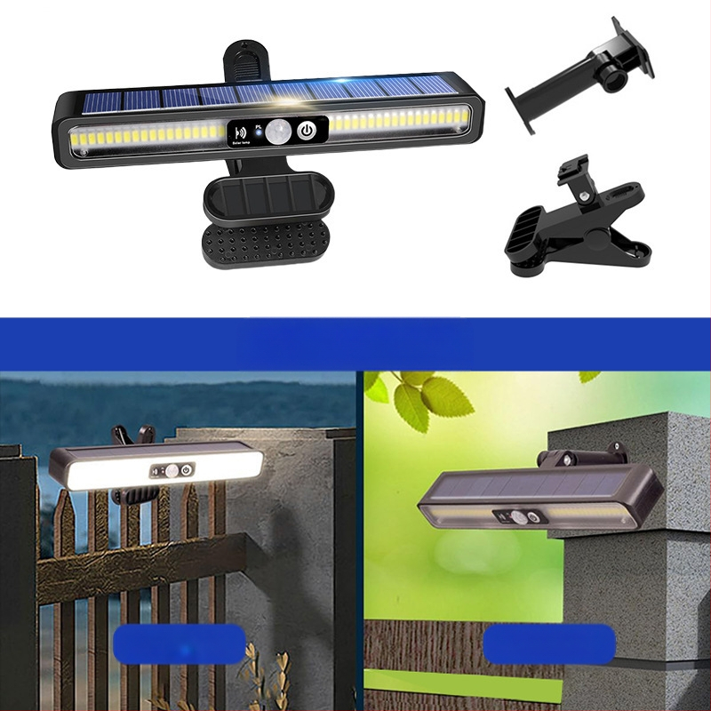 Nova solarna lampa s kopčom, vanjska indukcijska lampa za ljudsko tijelo, zidna lampa s kopčom, praktična instalacija, kamperska lampa za hitne slučajeve