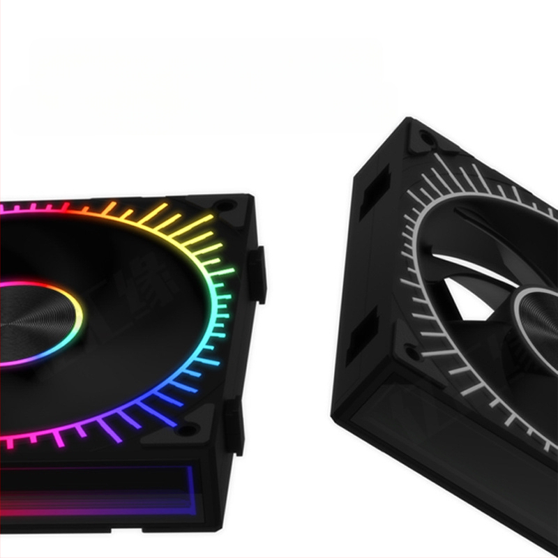 Uus päikesejumala traadita splaissingu prisma 4 jumalavalgusega sünkroonne ARGB šassii merevaatega ruumijahutusventilaator 12cm