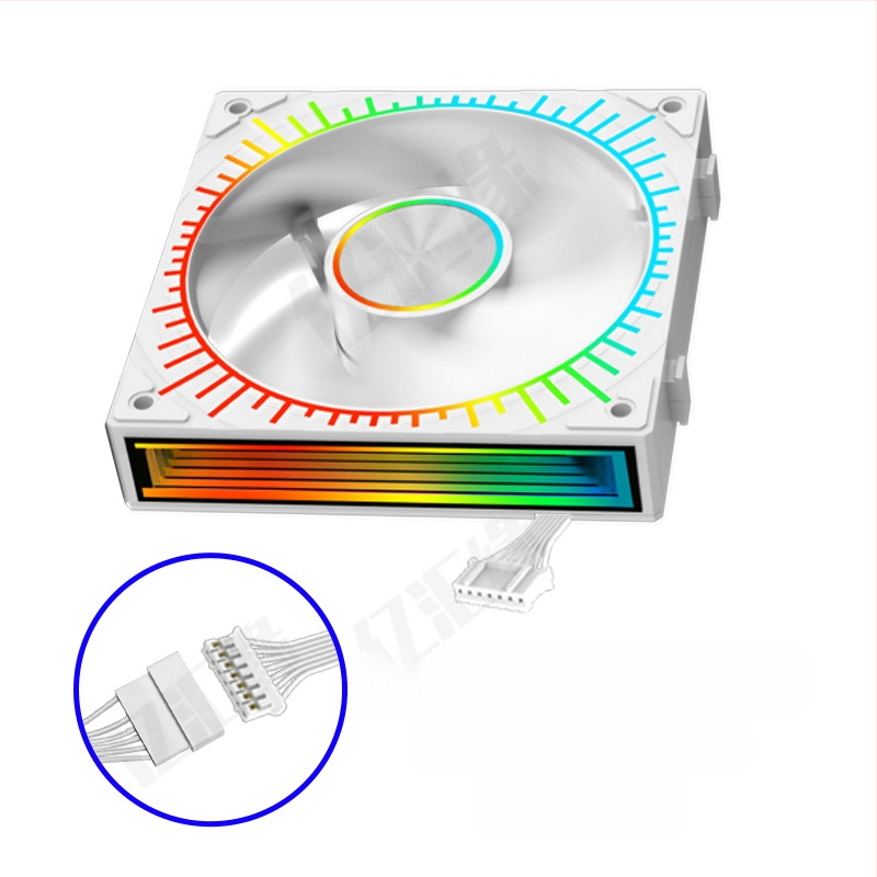 Uus päikesejumala traadita splaissingu prisma 4 jumalavalgusega sünkroonne ARGB šassii merevaatega ruumijahutusventilaator 12cm
