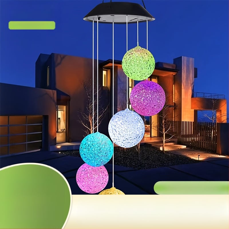 Határokon átnyúló napelemes rizsgolyó kerti udvari világítás kültéri vízálló ünnepi hangulatú tájvilágítás led lámpa szélcsengő fény