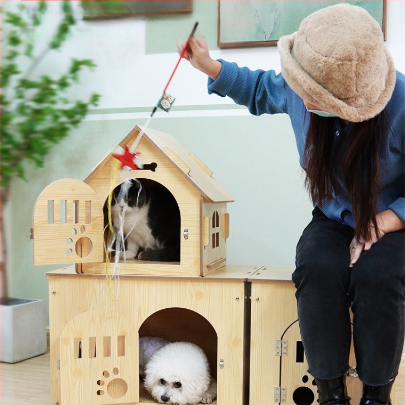 Összeszerelt kisállatház, kutyaház, összeszerelt kisállatház, kutyaház, macskaház, háziállat-összeszerelt ház, kutya-macskaház, fészek