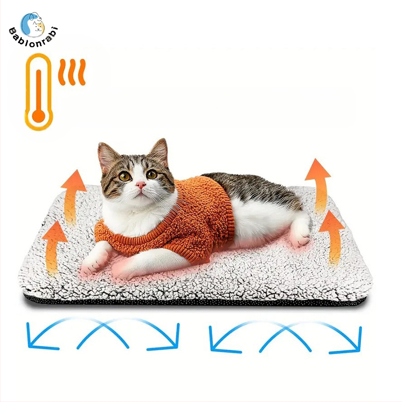 Prekogranična periva uklonjiva prostirka za pohranu topline za kućne ljubimce, prostirka za mačke i pse, za očuvanje topline, veleprodajna topla prostirka za grijanje