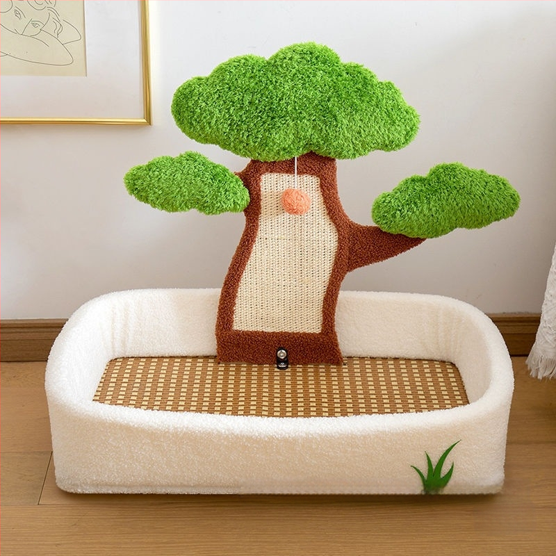 Gamykliniai vasaros kačiukai niekina pušies integruotą keturių sezonų universalų ss katės lizdą, katės draskymo lentą, atsparią dilimui, katės lizdą, nuimamą ir plaunamą.