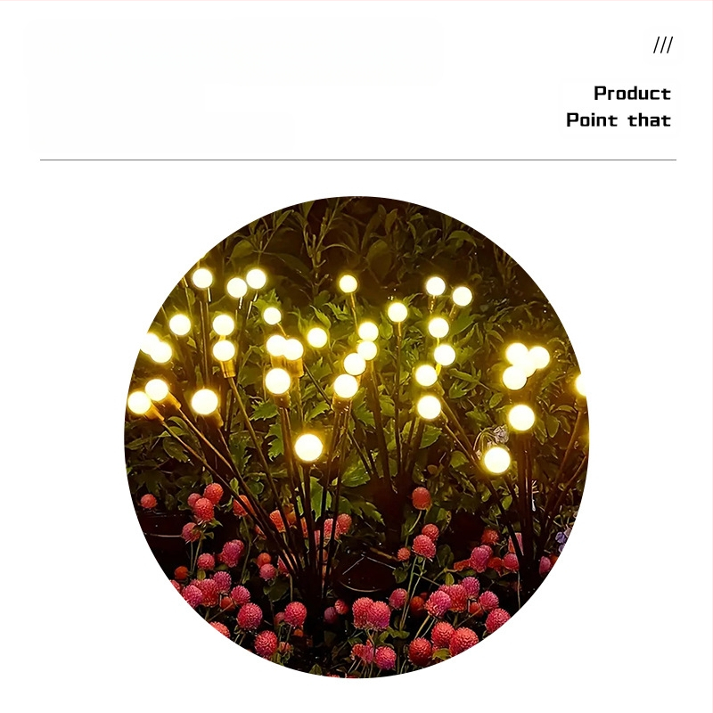 Határokon átnyúló napelemes szentjánosbogár talajlámpa háztartási vízálló kerti lámpa gyeplámpa kültéri LED-es fényvezérlés