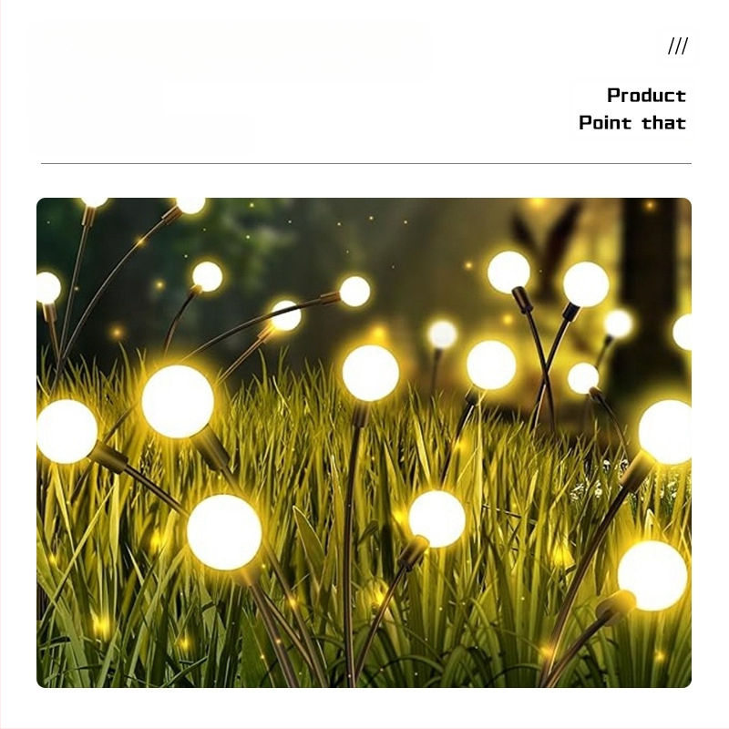 Határokon átnyúló napelemes szentjánosbogár talajlámpa háztartási vízálló kerti lámpa gyeplámpa kültéri LED-es fényvezérlés