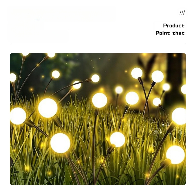 Határokon átnyúló napelemes szentjánosbogár talajlámpa háztartási vízálló kerti lámpa gyeplámpa kültéri LED-es fényvezérlés