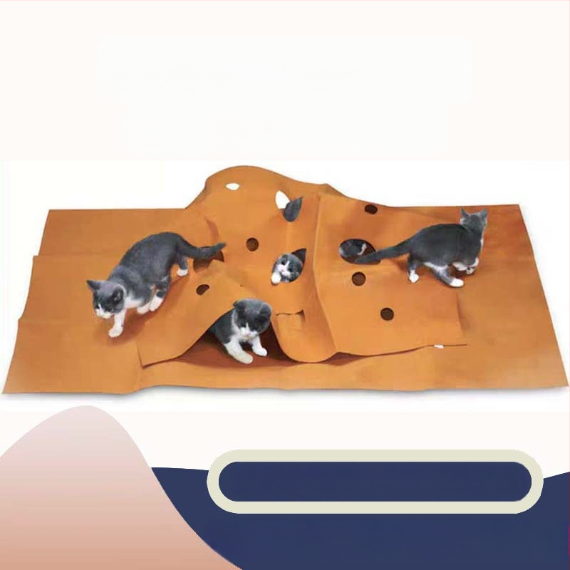 Macska alagút macska labirintus kisállat macska ügyességi edzőszőnyeg macskajáték tépőszőnyeg macskaalom szőnyeg filc kisállat univerzális