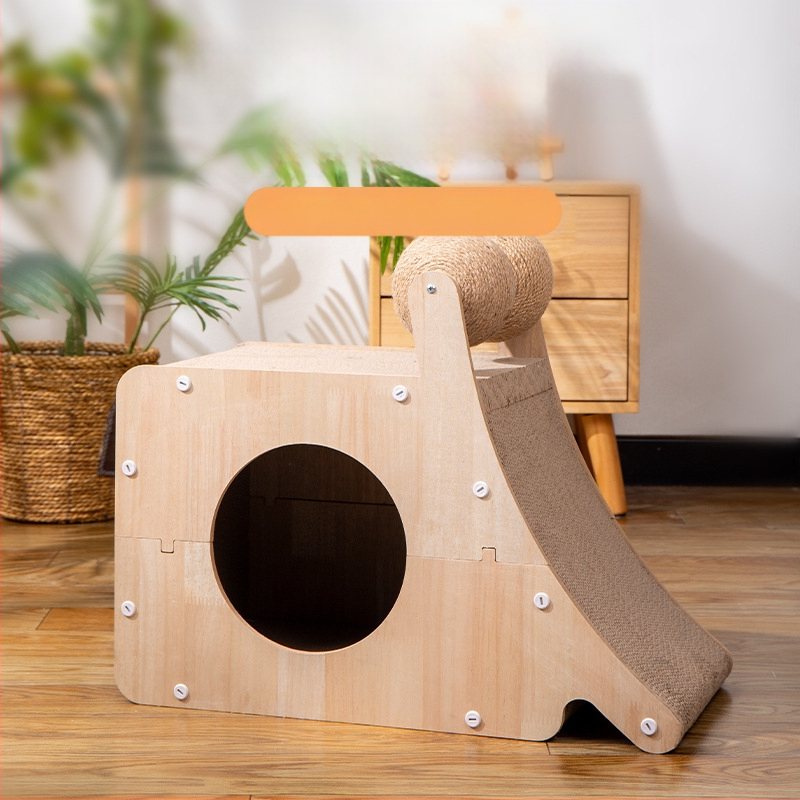 Macskafészek integrált függőleges szizálgolyó kopásálló karcálló kisállat-kellékek macskajáték