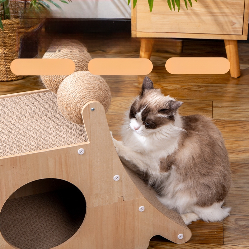 Macskafészek integrált függőleges szizálgolyó kopásálló karcálló kisállat-kellékek macskajáték