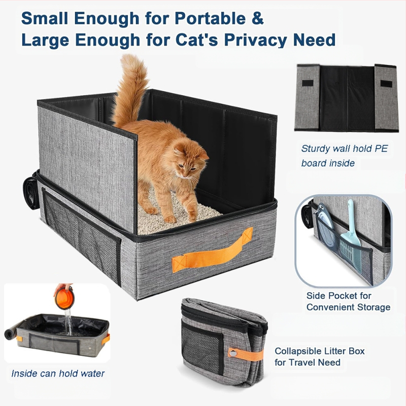 Utazó macskaalom, vízálló és szivárgásmentes macskaalom, hordozható, összecsukható, fröccsenésmentes macskaalom, Amazon Spot nagykereskedelem