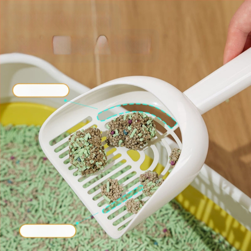 Lopată pentru așternut pentru pisici, montată pe perete, cu două culori, cu specificații duble, design două în unu, montat pe perete, pentru o depozitare mai convenabilă și un design de dezodorizare mai eficient.