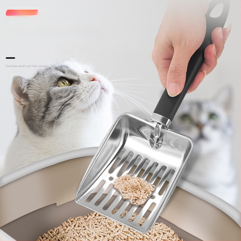 Uus pika käepidemega kassiliivalabidas kassi väljaheidete labidas kassipuhastusvahendid roostevabast terasest lemmikloomalabidas liivalabidas rannalabidas