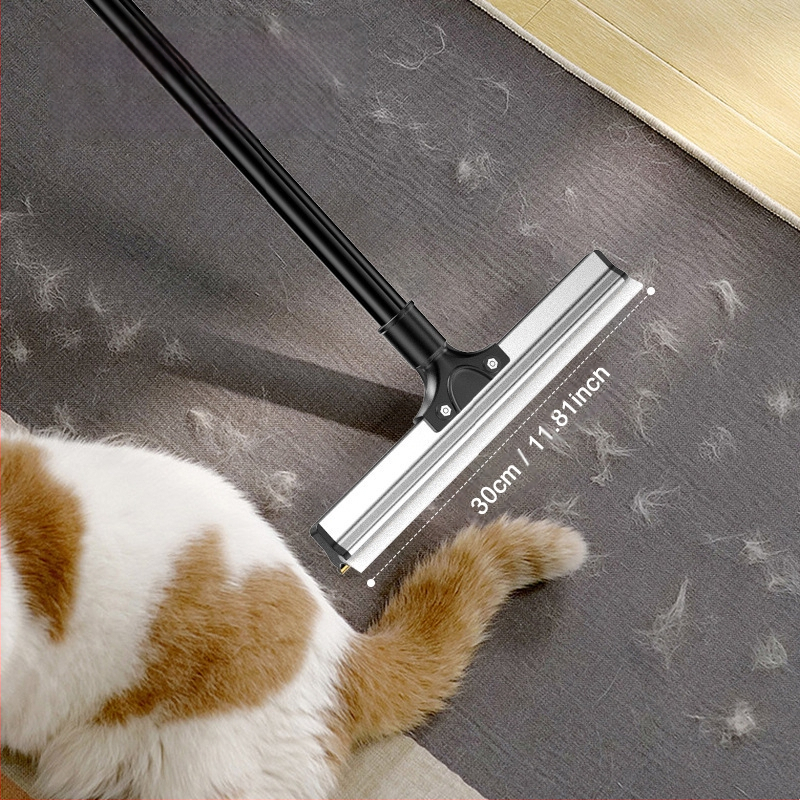 Нова четка за обезкосмяване „две в едно“ с дълга дръжка, прибираща се самобръсначка за домашни любимци, многофункционална самобръсначка за килими