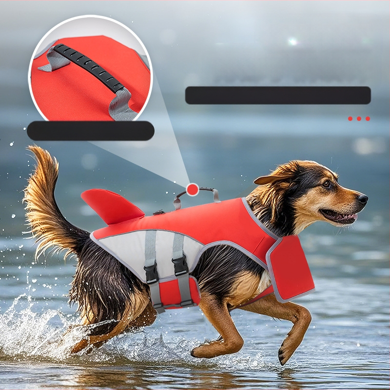 Kisállat mentőmellények 2025 Határokon átnyúló új kutya fürdőruha fulladásgátló vízálló közepes és nagy kutyáknak való úszóruházat