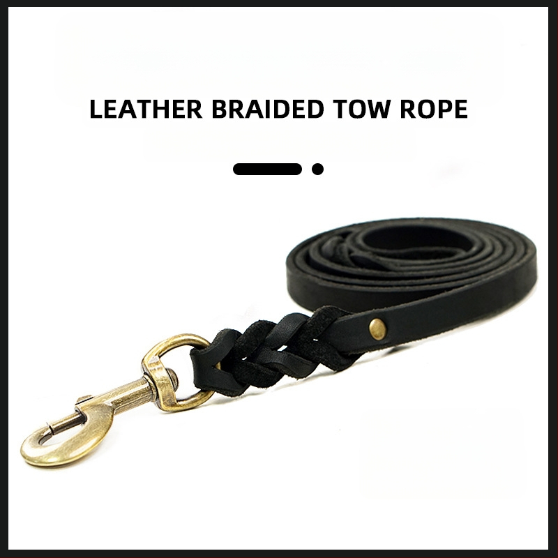 Piiriülene uus koera veojõuköis nahast materjalist tõmbekindel kulumiskindel pealiskihi nahk lemmikloomade koeraköis koerakett laos hulgimüügis