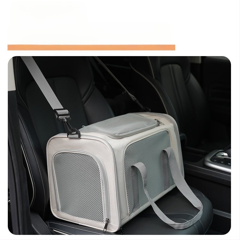 Macskatáska Kimenő hordozható nagy kapacitású lélegző macskaketrec autóba macskaketrec kutyatáska hordozható keresztpántos összecsukható kisállattáska