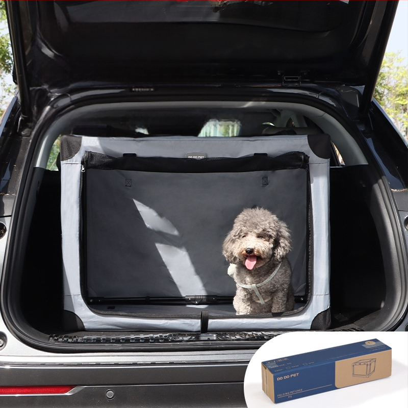 Határokon átnyúló kisállat-autós kutyaketrec, hátsó ketrec, nagy kutyakocsi, összecsukható macskakennel kisállat-ketrec