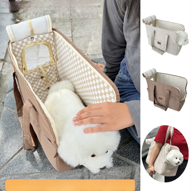 Kisállat crossbody táska válltáska macska és kutya utazótáska légáteresztő hálós ablak cica és kutya kirándulás táska kutyatáska légáteresztő és hordozható