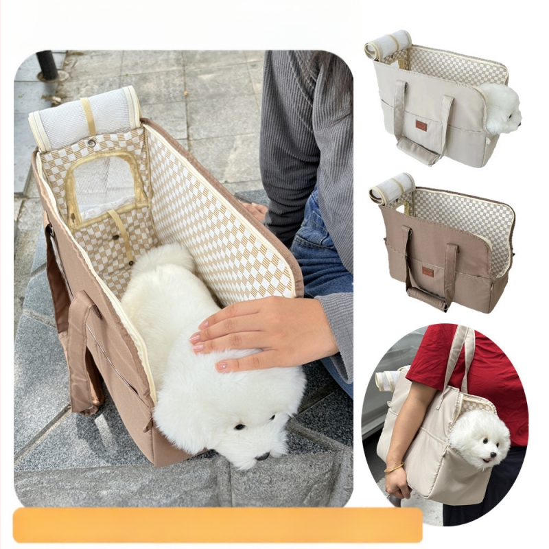 Kisállat crossbody táska válltáska macska és kutya utazótáska légáteresztő hálós ablak cica és kutya kirándulás táska kutyatáska légáteresztő és hordozható