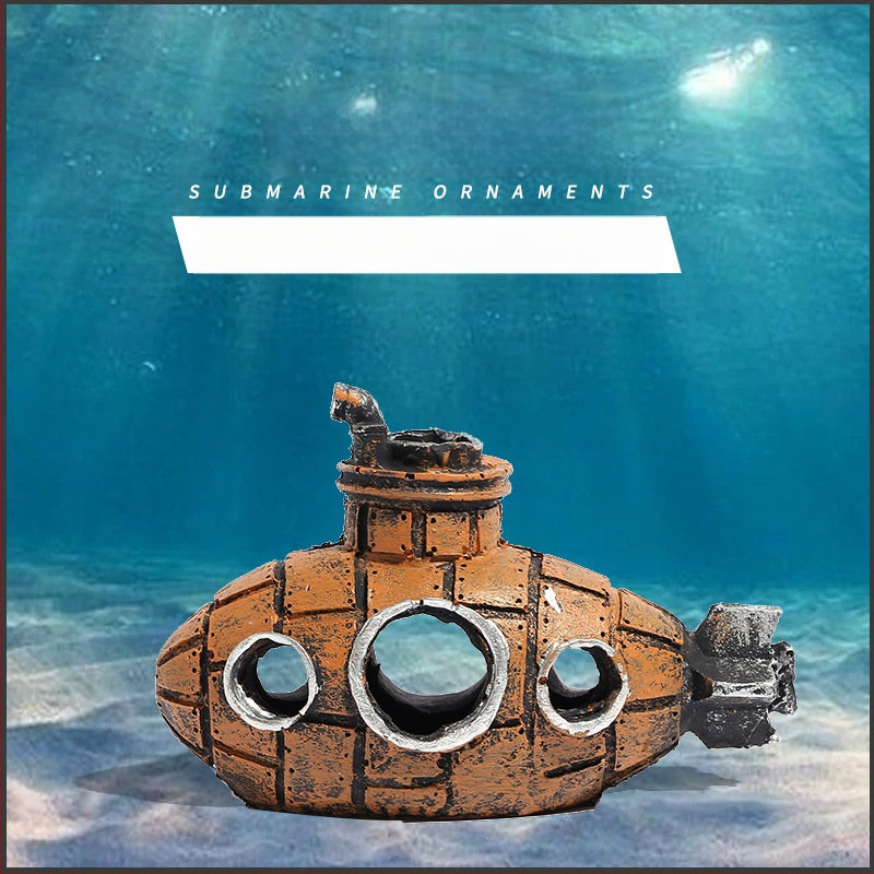 Akvárium Kis Halas Menőház Gyanta Dekorációk Díszek Akvárium Tájkép Szimuláció Tengeralattjáró Díszek Akvárium Kellékek