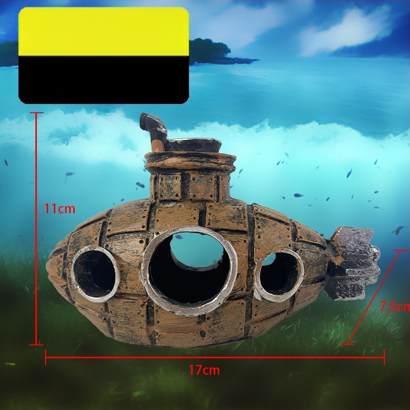 Akvárium Kis Halas Menőház Gyanta Dekorációk Díszek Akvárium Tájkép Szimuláció Tengeralattjáró Díszek Akvárium Kellékek