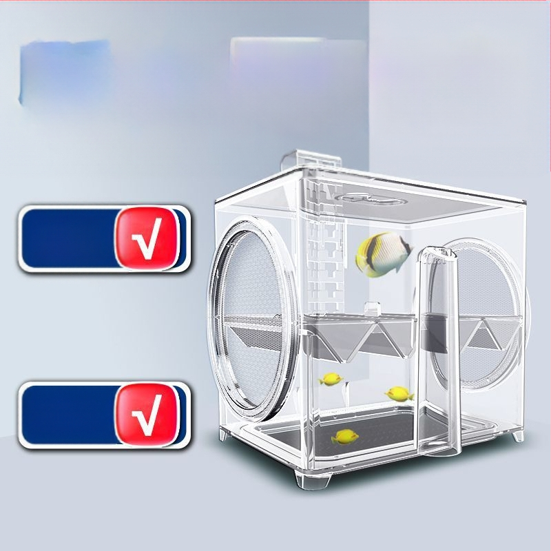 SQG žuvų bako liuko izoliacinė dėžutė akrilinė gupijų veisimo dėžė tropinėms žuvims mažoms žuvims jauniklių žuvų liuko gamybos namas