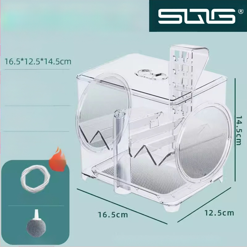 SQG žuvų bako liuko izoliacinė dėžutė akrilinė gupijų veisimo dėžė tropinėms žuvims mažoms žuvims jauniklių žuvų liuko gamybos namas